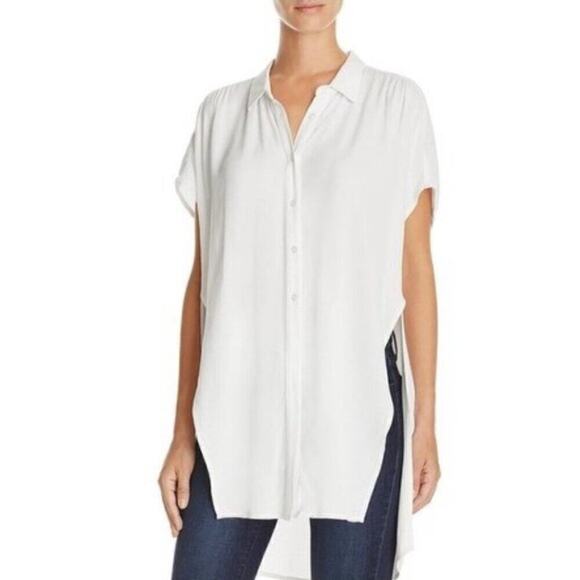 ASTR the Label Womens Paulina White Knotted Blouse Button Up Top Women's Size XS - Picture 5 of 8